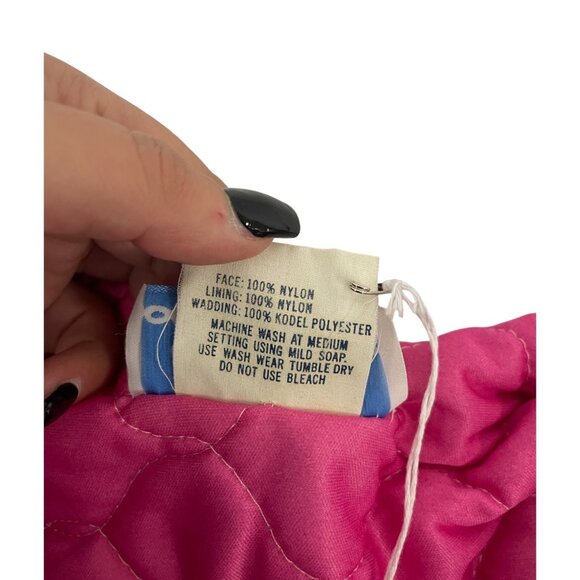 Vintage 60s 70s Lara Dee Womens Robe Quilted House Coat S Small Pink Floral - Picture 6 of 9